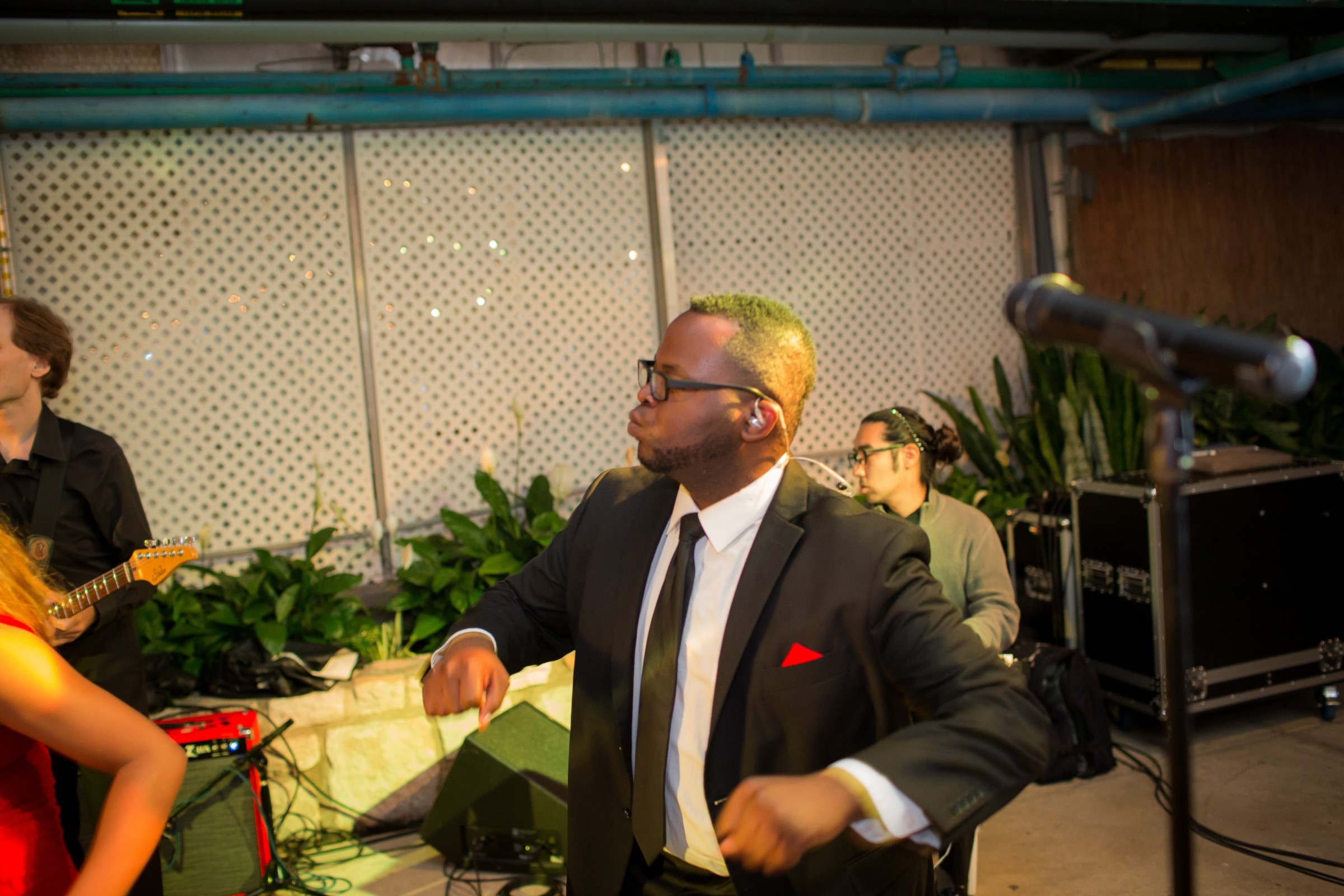 Stylish live band performance at Fairmount Park Horticulture Center in Philadelphia, Pennsylvania.