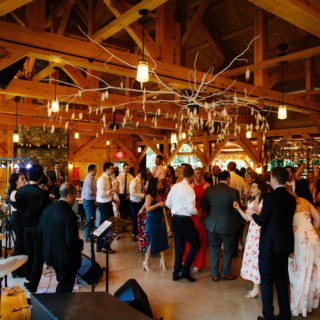 Mad River Barn Wedding - Band and Guests