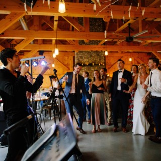 Mad River Barn Wedding - Band and Guests