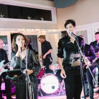 Live wedding band performing indoors at West Dennis Yacht Club in Massachusetts.