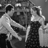 Joyful couple dancing at rustic Harrington Farm wedding in Princeton, Massachusetts.
