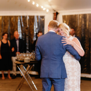 Mother and son share a heartfelt dance at an elegant Moraine Farm wedding in Beverly, MA.